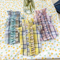 Summer Thin Pet Clothes Cat Clothes Wood Ear Check Shirt