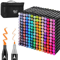 168 Colors Dual Tip Art Markers Color Pens Drawing Watercolour Kids &  Gift