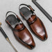 Plus Size Men's Slip-on Fashionable Breathable Lightweight British Style Leather Sandals