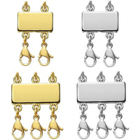 Necklace Layering Clasps Magnetic Slide Lock Clasp Necklace Connector Multi Strands Slide Tube Clasps