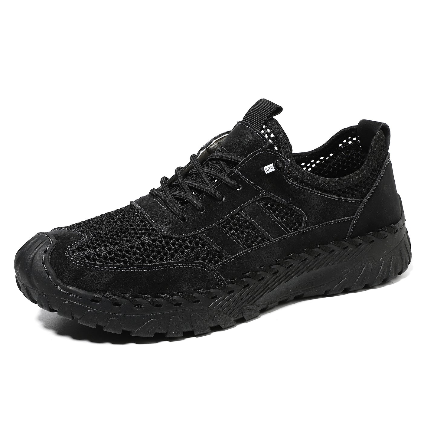 Plus Size Sewed Cowhide Mesh Korean Fashion Men's Shoes