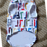New Letter Full Print Dog Vest Pet Suit